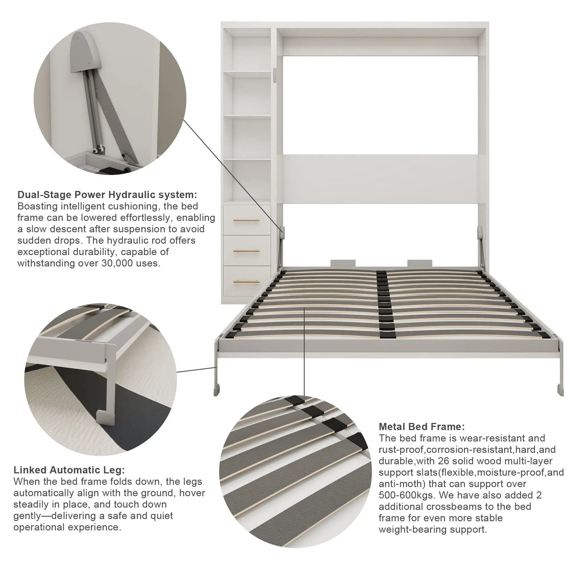 Folding Vertical Murphy Wall Bed by HouseOfZazla