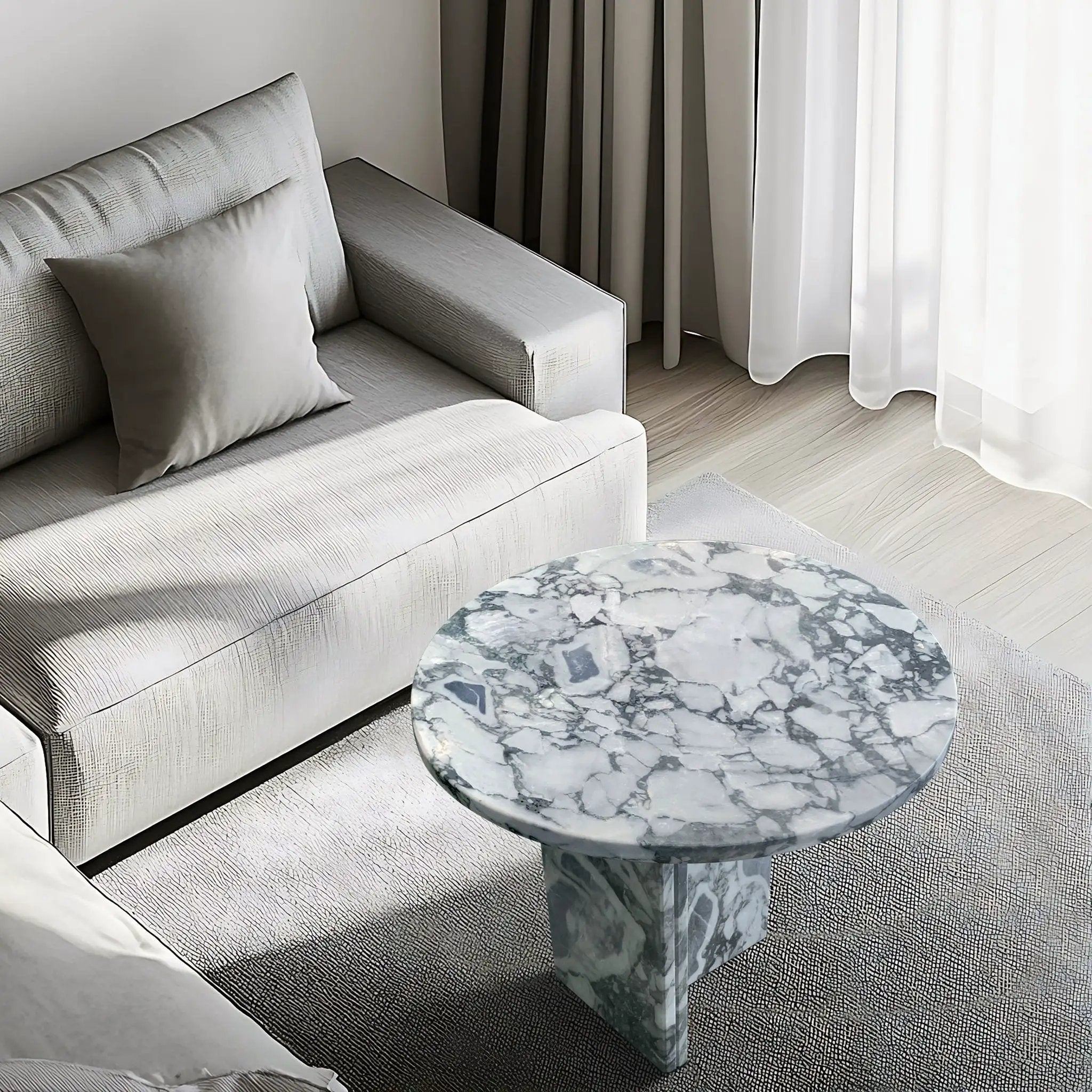 Luxury Coffee Table With Unique Veining, Unique Stone Design
