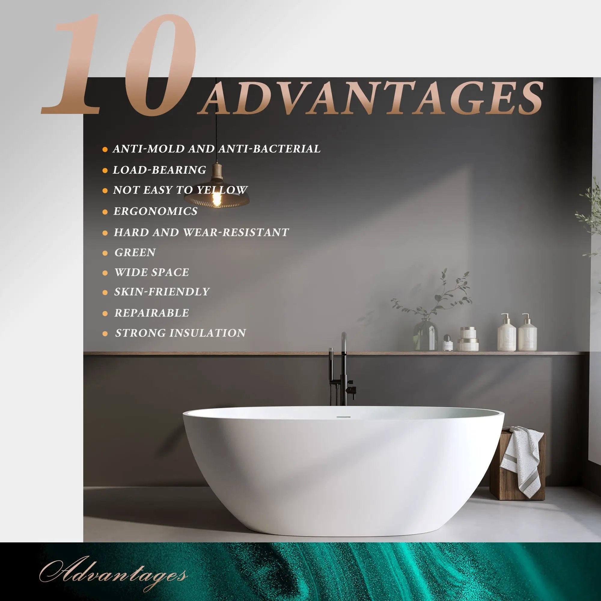 59'' Solid Surface Matte Tub by HouseOfZazla