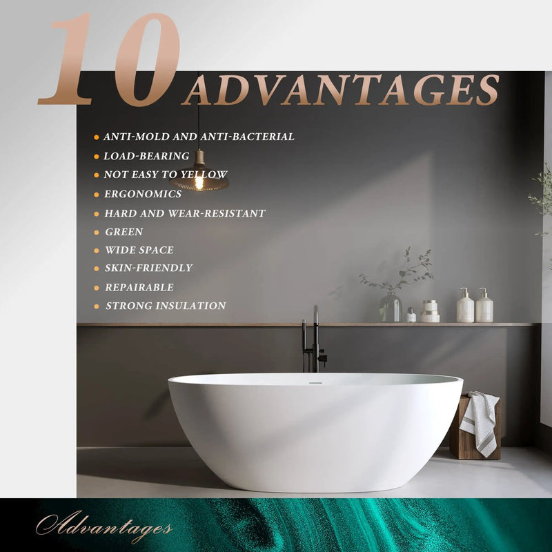 59'' Solid Surface Matte Tub by HouseOfZazla