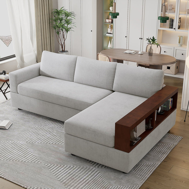 Sectional Sofa Upholstered Sofa Couch With Reversible Armrests For Living Room by HouseOfZazla
