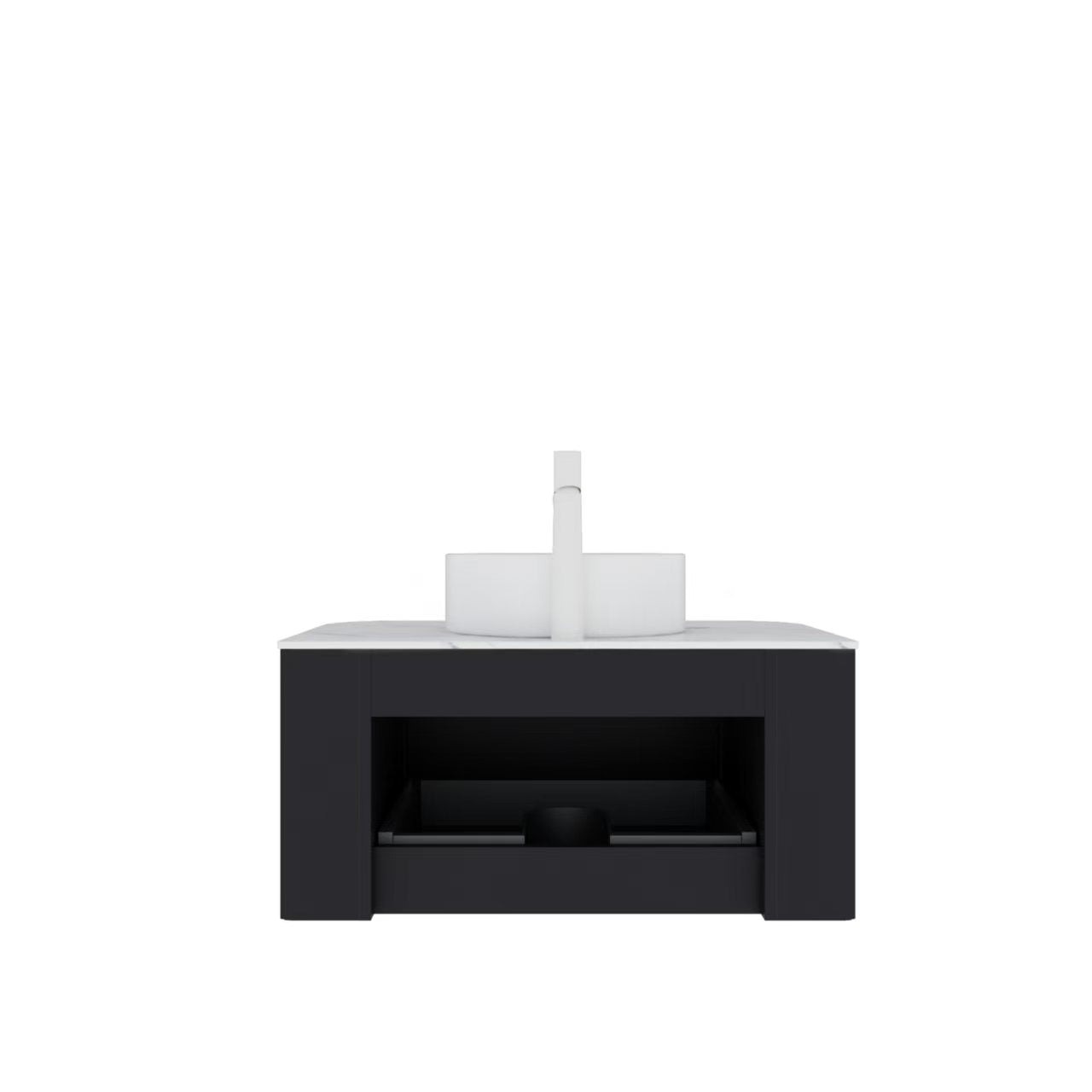 DINA 30" Bathroom Vanity & Sink with Floating Curved Edges by HouseOfZazla