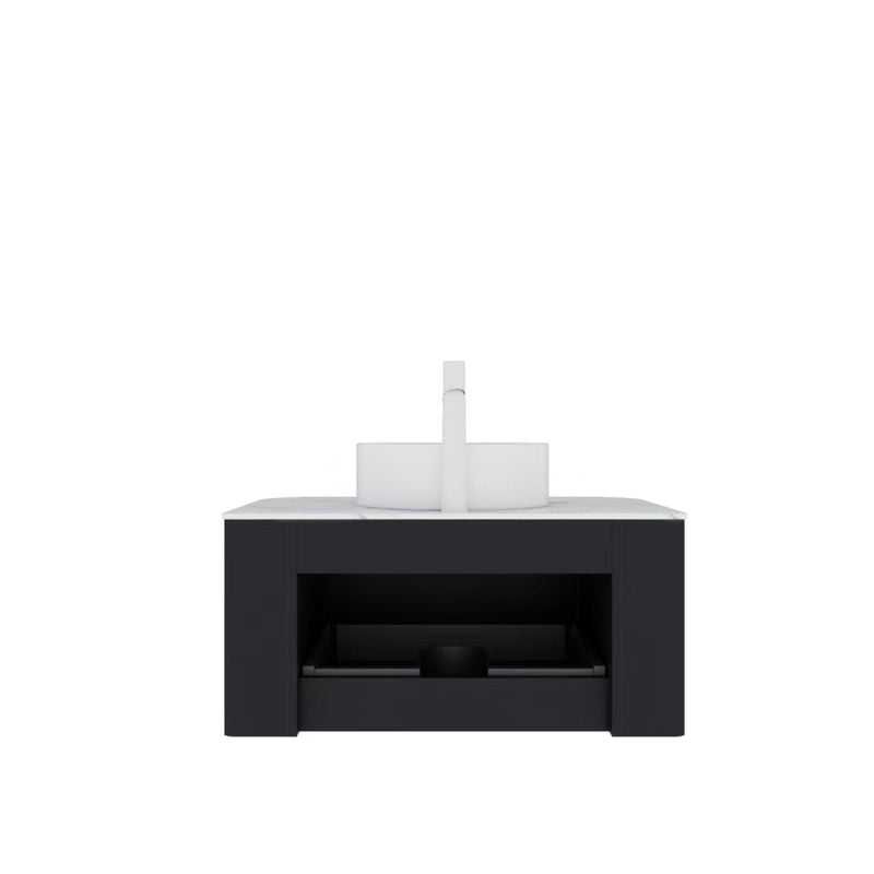 DINA 30" Bathroom Vanity & Sink with Floating Curved Edges by HouseOfZazla