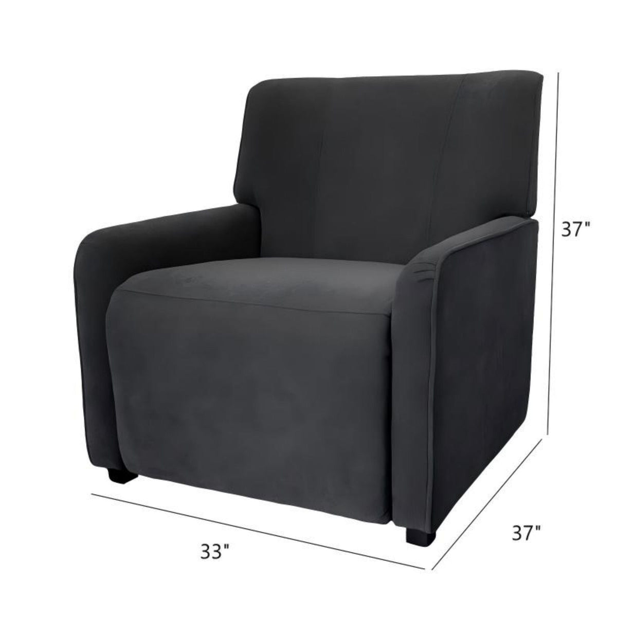 Stylish Recliner Chair with Oak Legs - Gray, photo 4 of 8