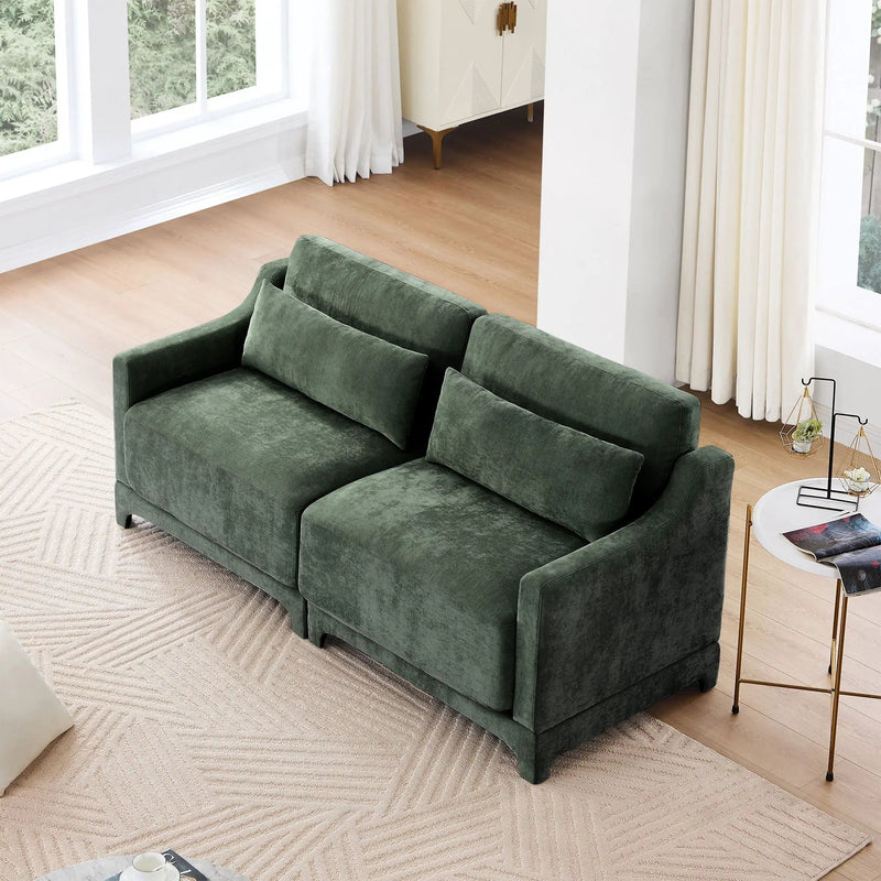 Elegant Sofa With Ergonomic Design And Lumbar Pillows by Unique Piece Furniture