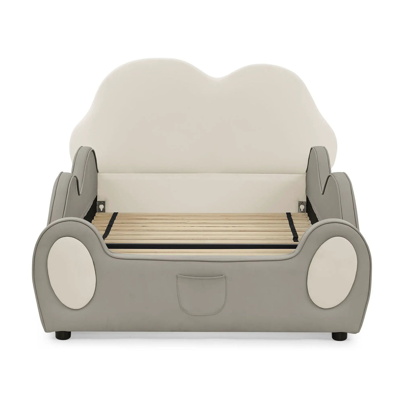 Cute Cloud Shape Bed With Guardrails Cartoon Design, Storage Pocket by HouseOfZazla