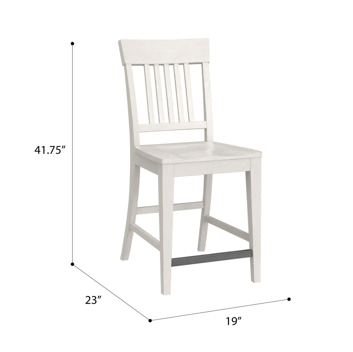 Slat Back Counter Stools with Easy Assembly - White, photo 5 of 6