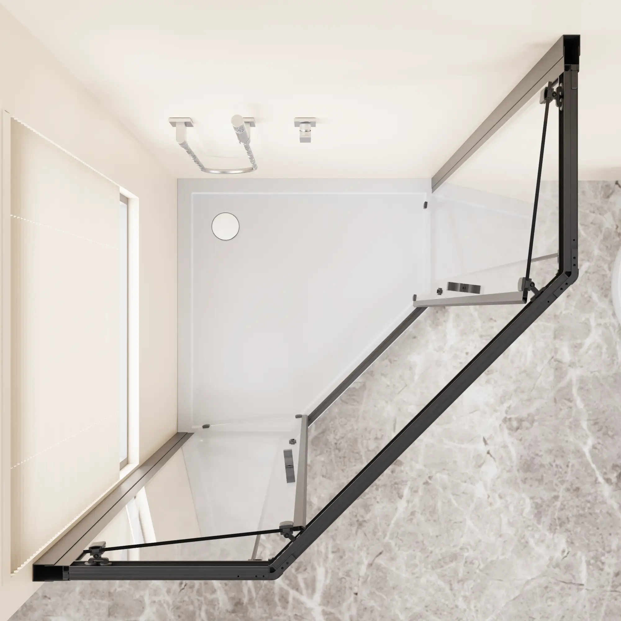 Neo-Angle Sliding Shower Enclosure 36"x72" by HouseOfZazla