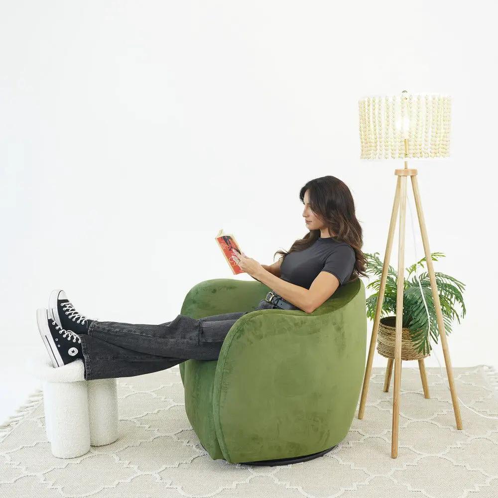 Renee - Swivel Chair - Green by HouseOfZazla