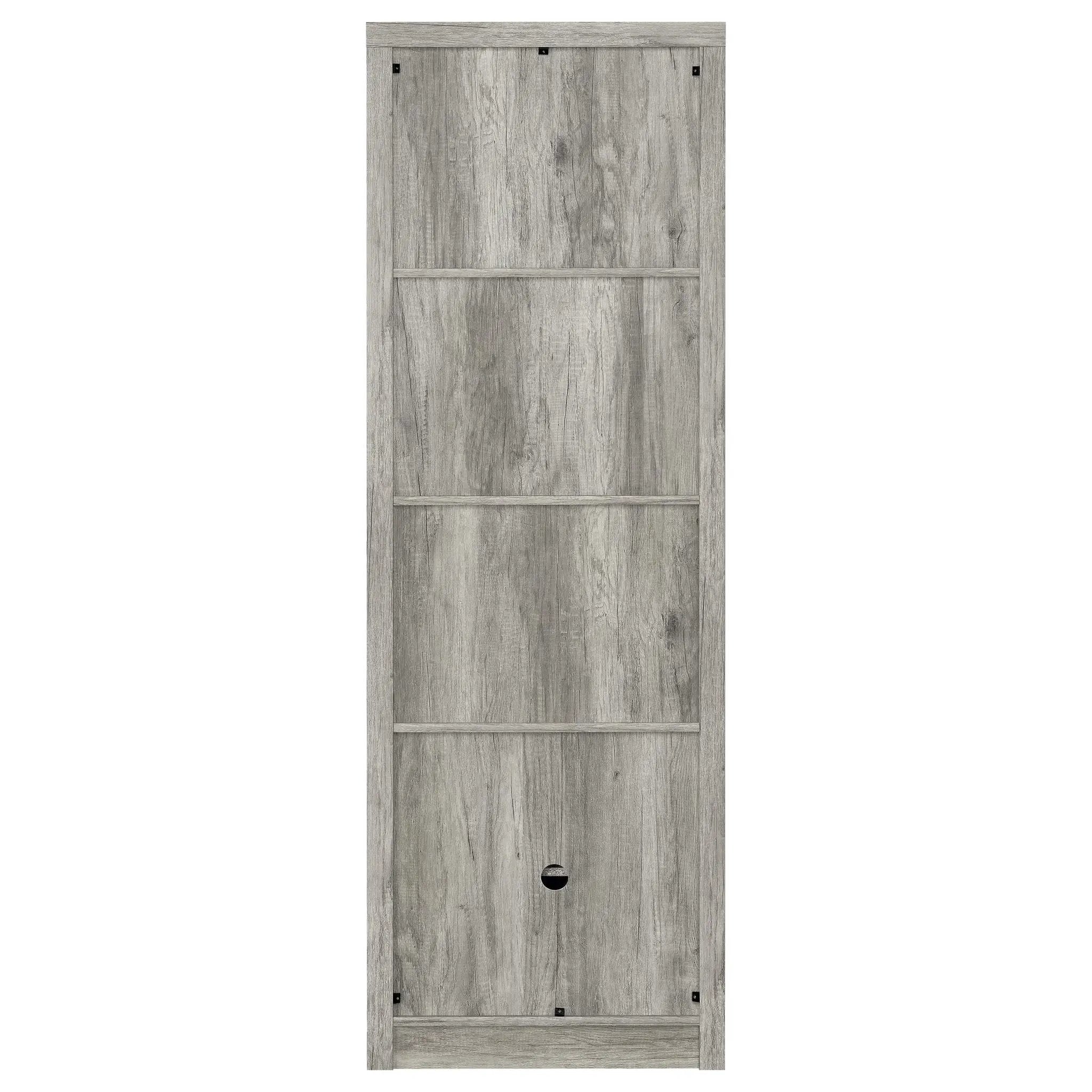 Burke 4-shelf Engineered Wood Media Tower Grey Driftwood by Unique Piece Furniture