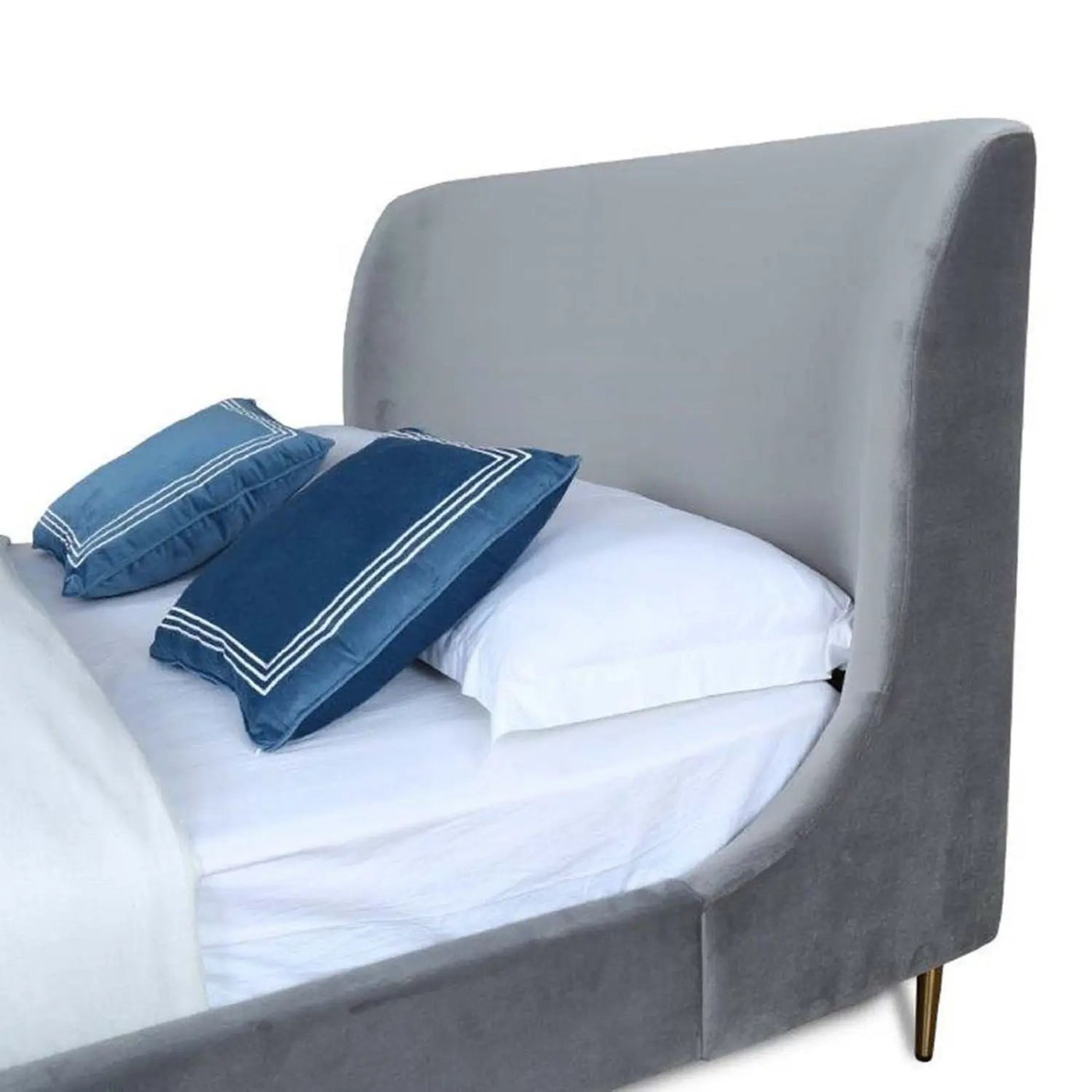 Upholstered Bed With Curved Headboard by HouseOfZazla