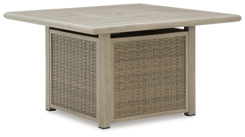 Cliff Trails - Square Fire Pit Table - Beige by Unique Piece Furniture