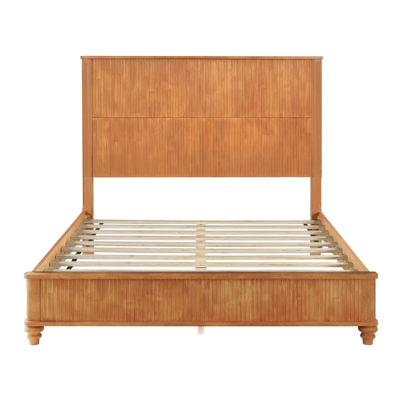Platform Bed Frame With Tall Headboard by HouseOfZazla