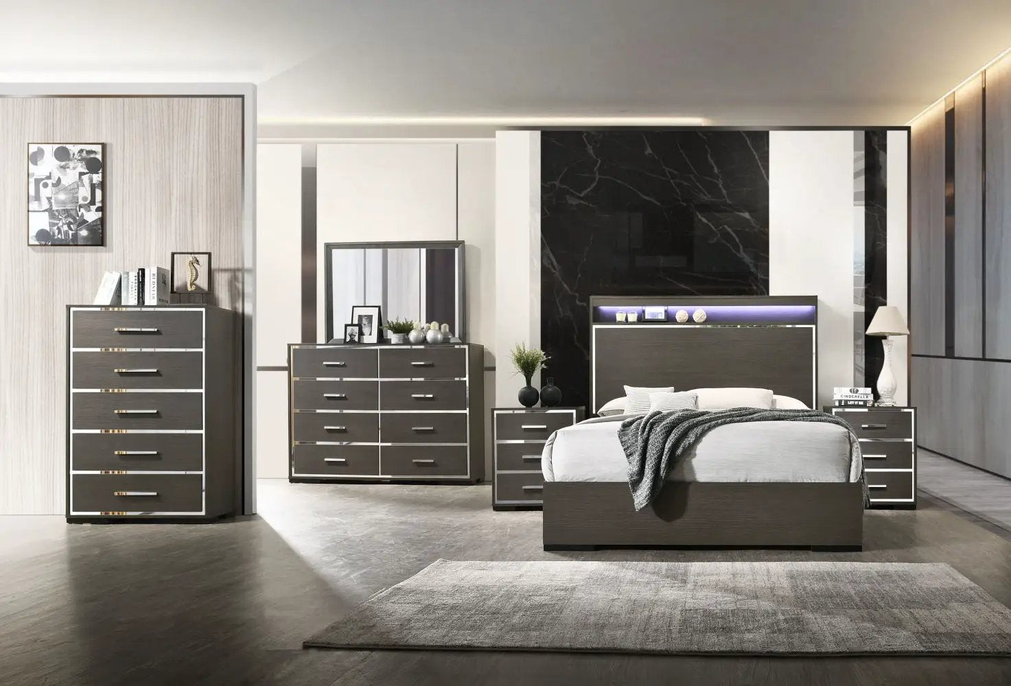 Escher - Mirror - Gray Oak by Unique Piece Furniture