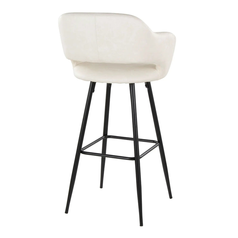 Margarite - Contemporary Fixed Height BarStool With Square Footrest (Set of 2) by Unique Piece Furniture