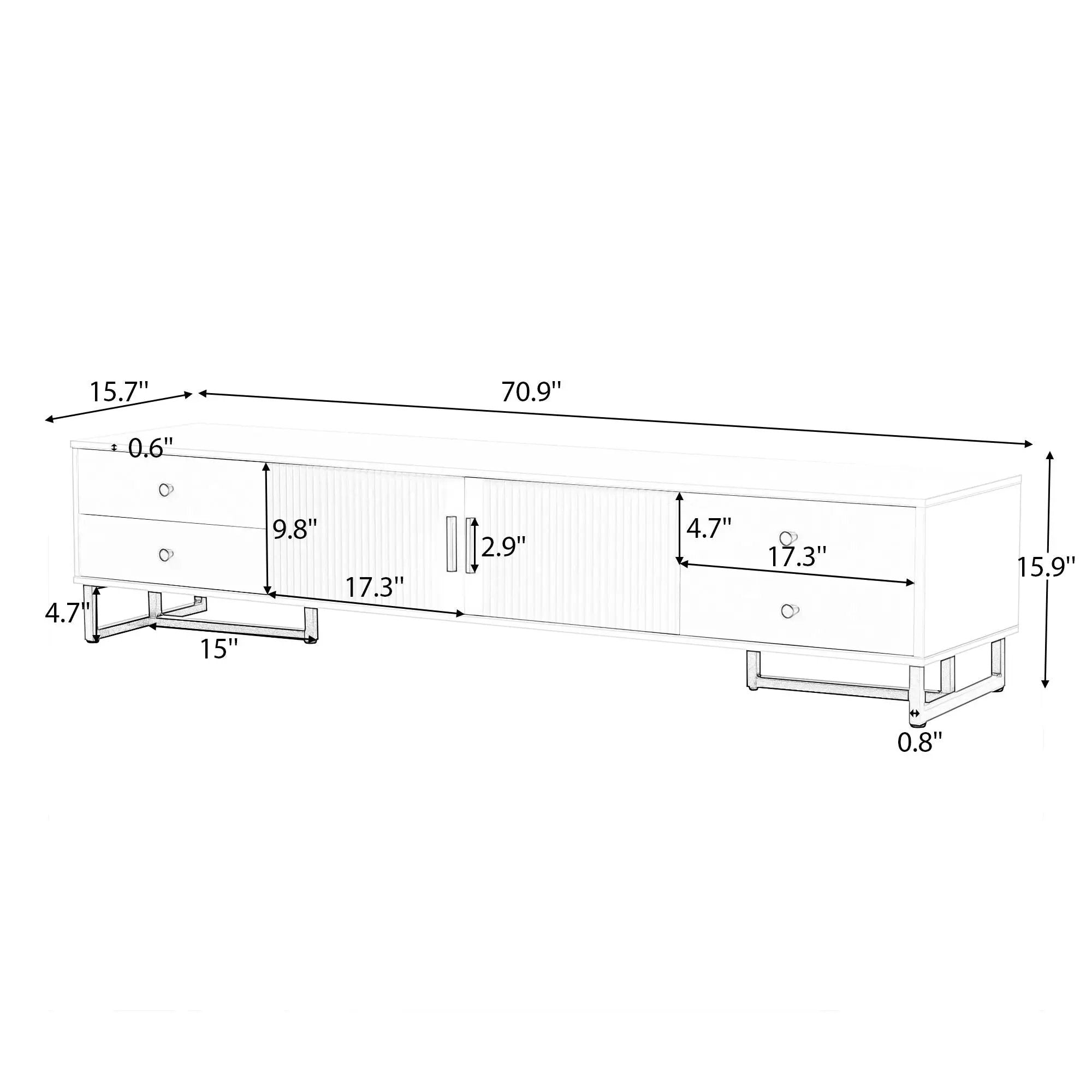 Modern TV Stand With Storage For Living Room by HouseOfZazla