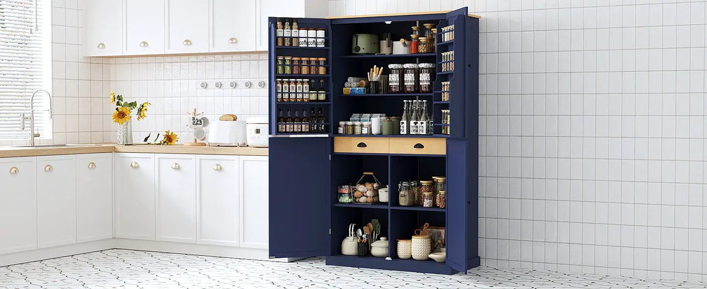 TOPMAX Large Freestanding Kitchen Pantry Storage Cabinet by HouseOfZazla