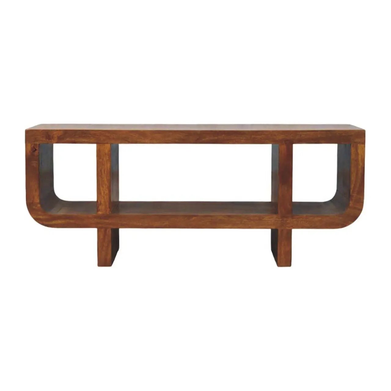 Orion - Curved Media Unit - Brown by HouseOfZazla