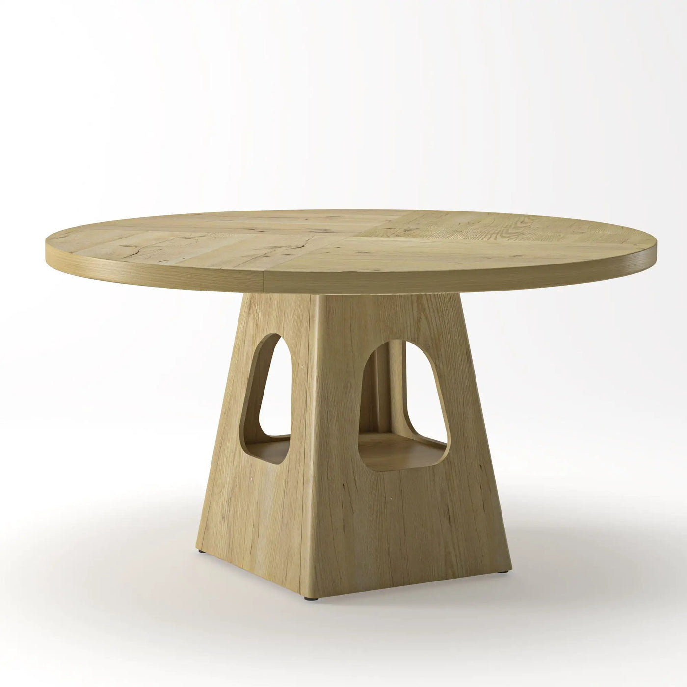 Farmhouse Round Dining Table With Storage Base by HouseOfZazla