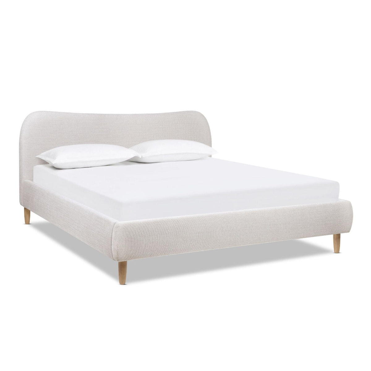 Roman - Curved Headboard Upholstered Platform Bed, photo 31 of 40