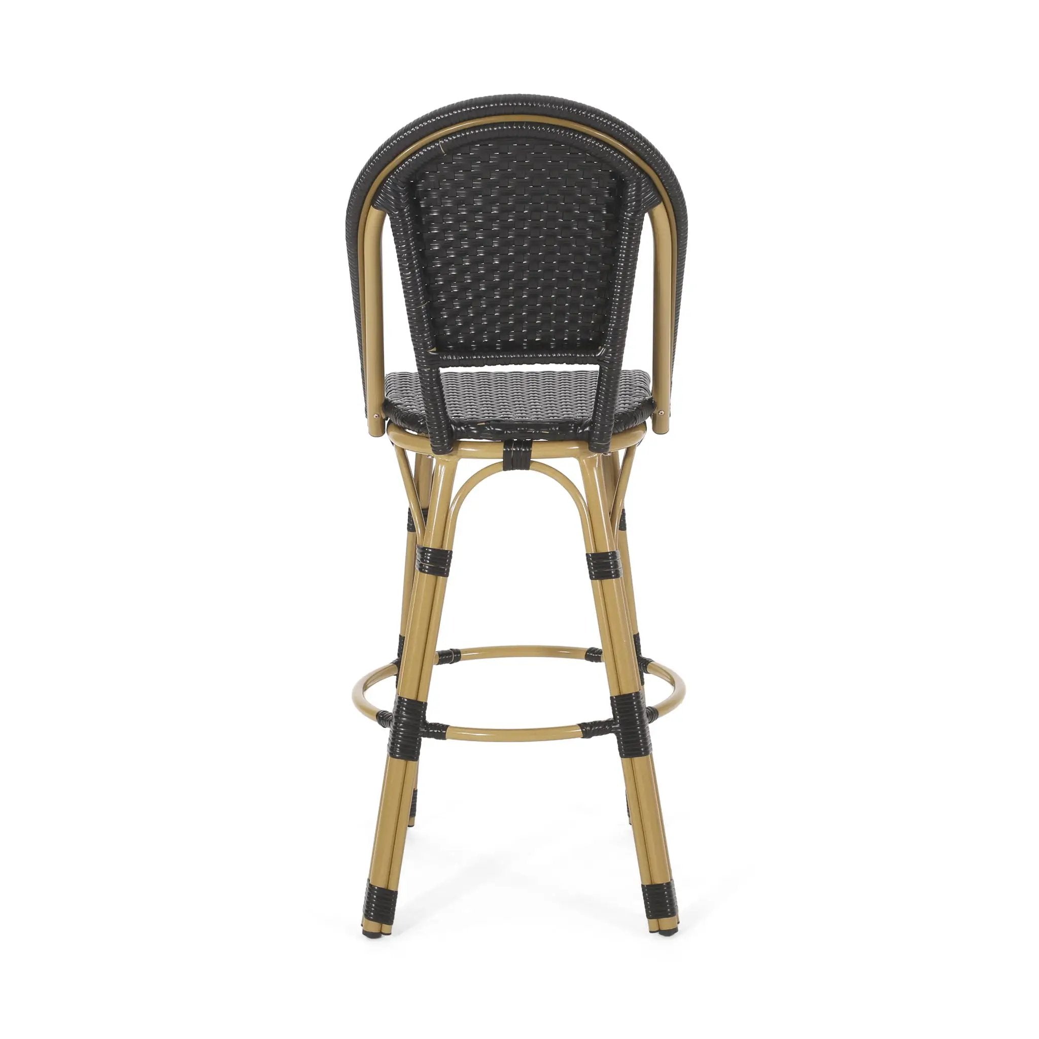 Outdoor Rattan And Aluminum French Barstools (Set of 2) by HouseOfZazla