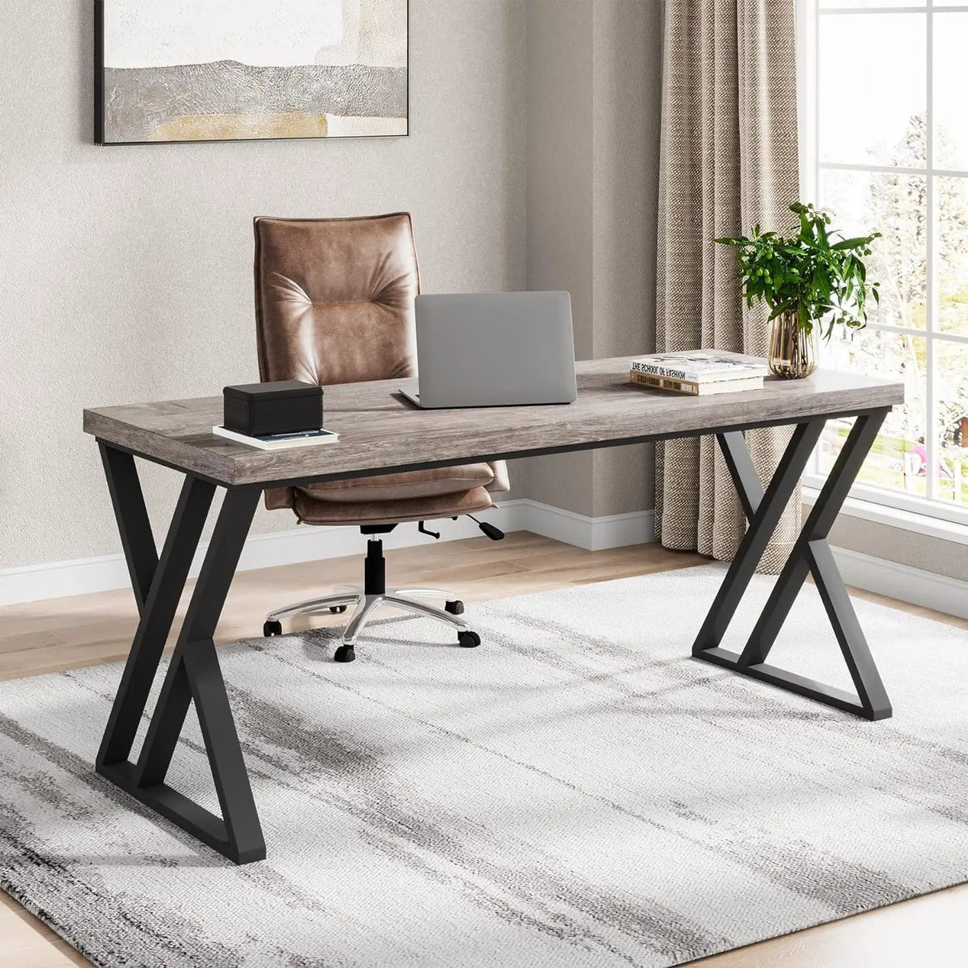 Writing Desk With Z-Shaped Legs by HouseOfZazla