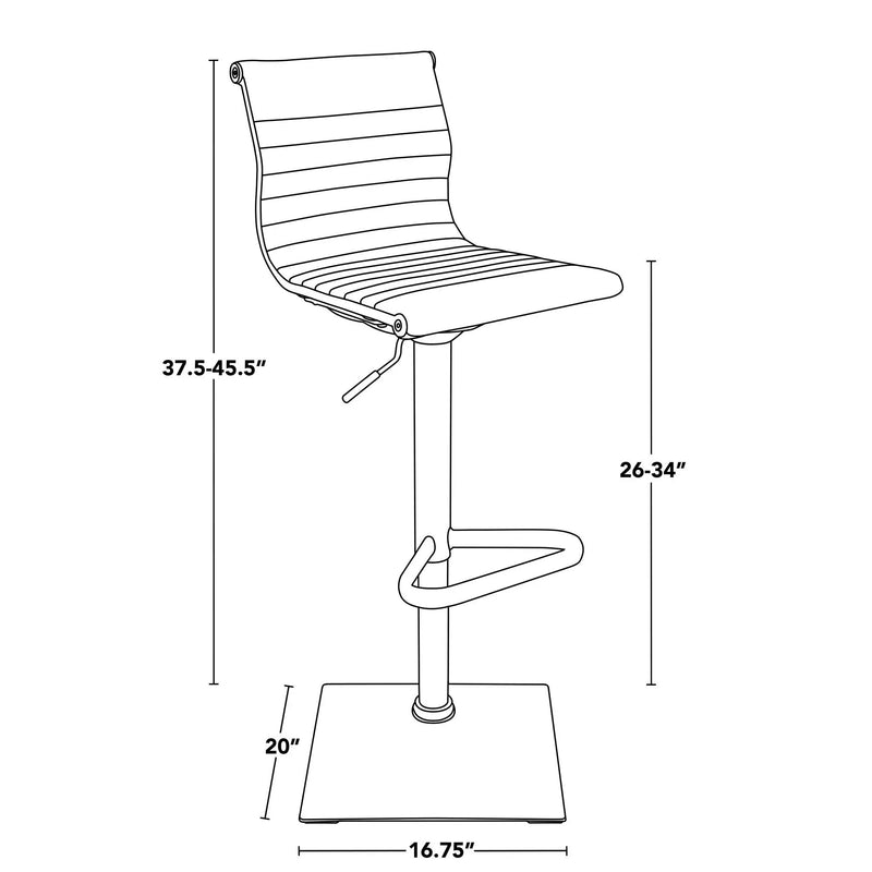 Masters - Contemporary Adjustable Barstool With Swivel by Unique Piece Furniture