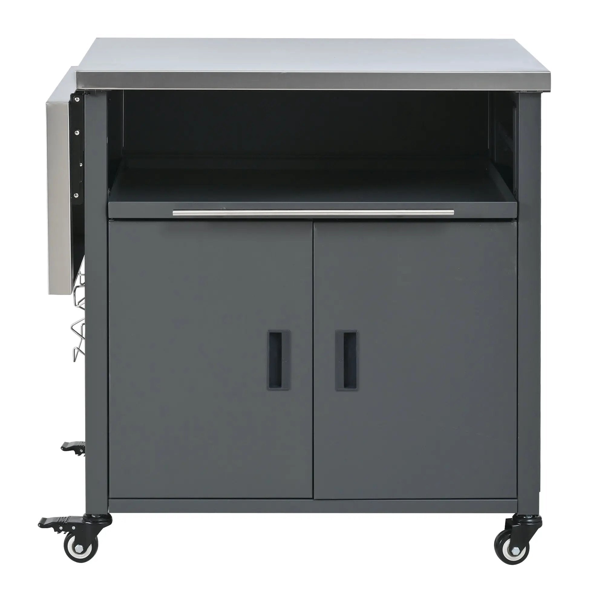 Foldable Outdoor Prep Station BBQ Cart Patio Dining Cart by HouseOfZazla