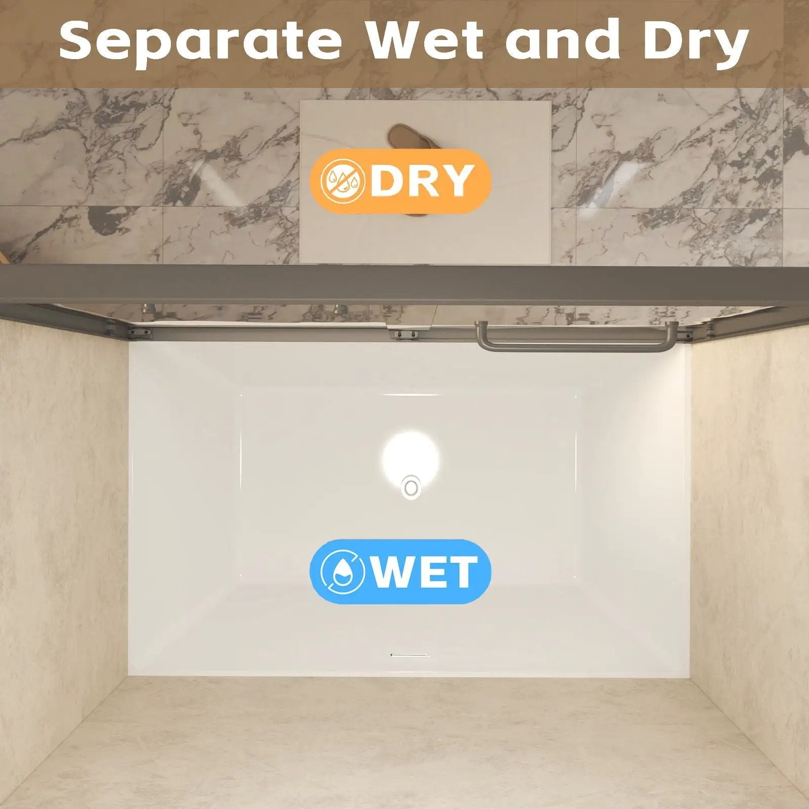 Double Sliding Shower Door With Explosion Proof Film