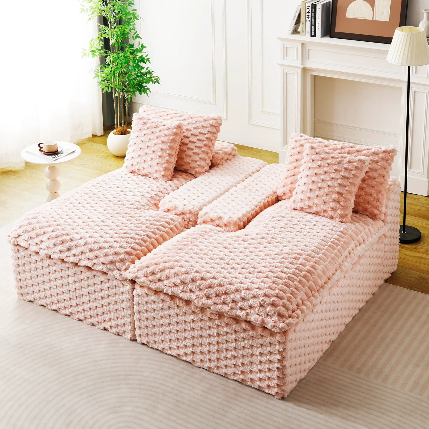 Double Chaise Lounge With Full Compressed Sponge by HouseOfZazla