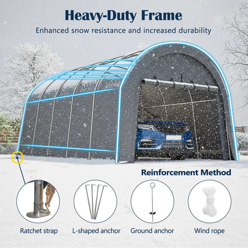 Heavy-Duty 12x20 FT Carport Canopy by HouseOfZazla