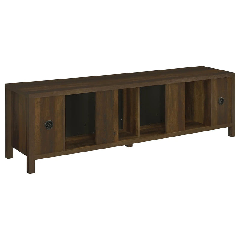 Carey 79-inch TV Stand Fireplace Media Console Dark Pine by Unique Piece Furniture