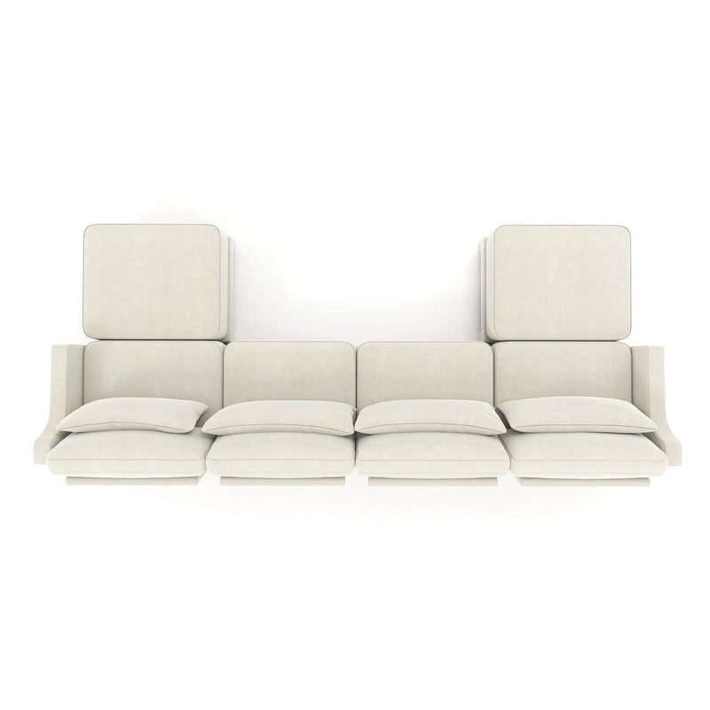 Stylish Sofa With Ottoman And Lumbar Pillows, Ergonomic Design by HouseOfZazla