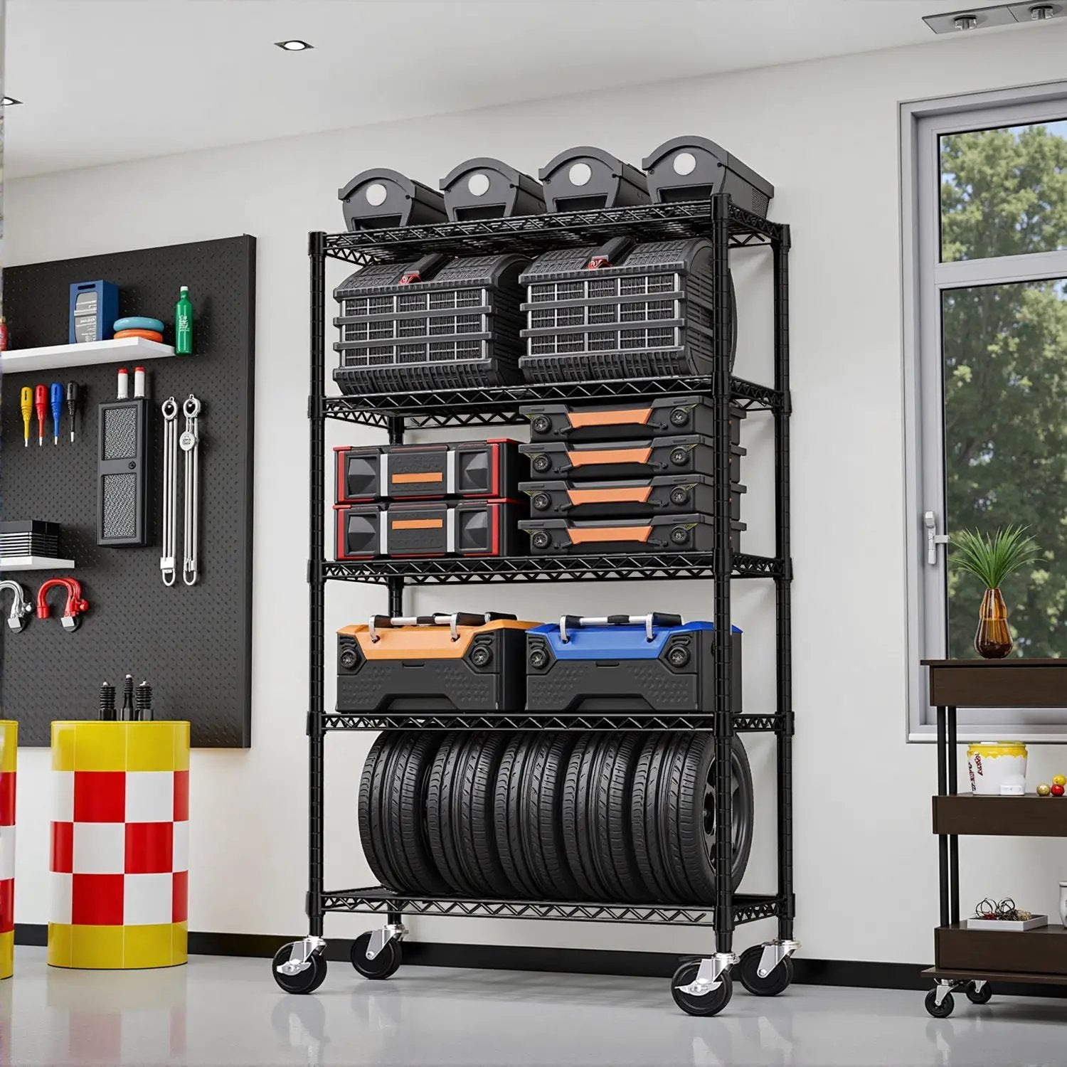 5-Shelf Storage Shelves - Heavy Duty Metal Shelving Unit by HouseOfZazla