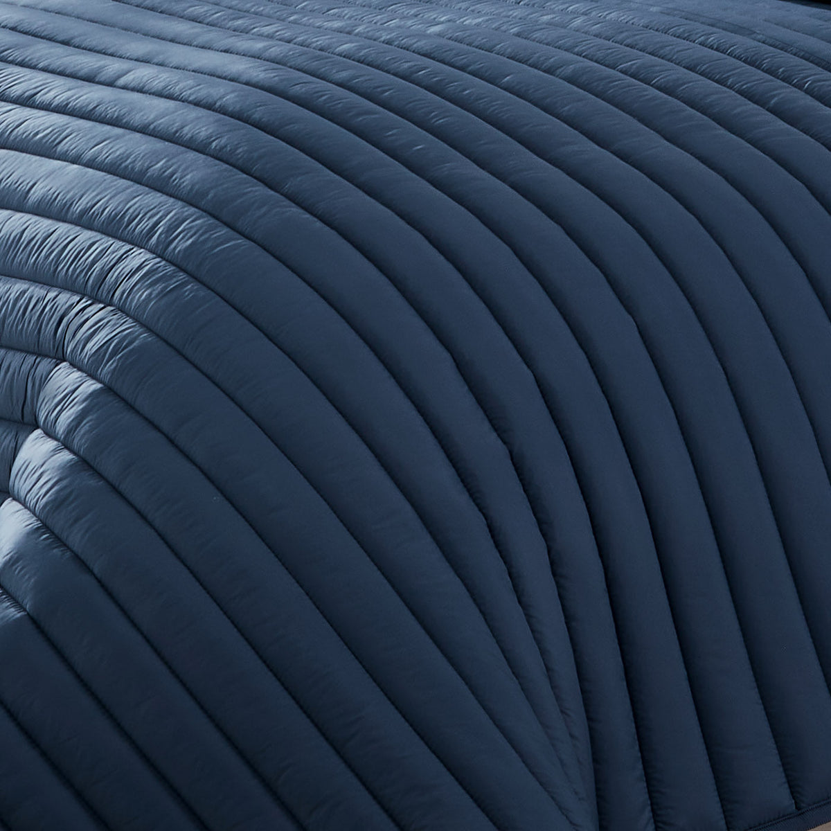Puffer Quilted Comforter Set with Channel Quilting - Green or Navy, photo 10 of 10