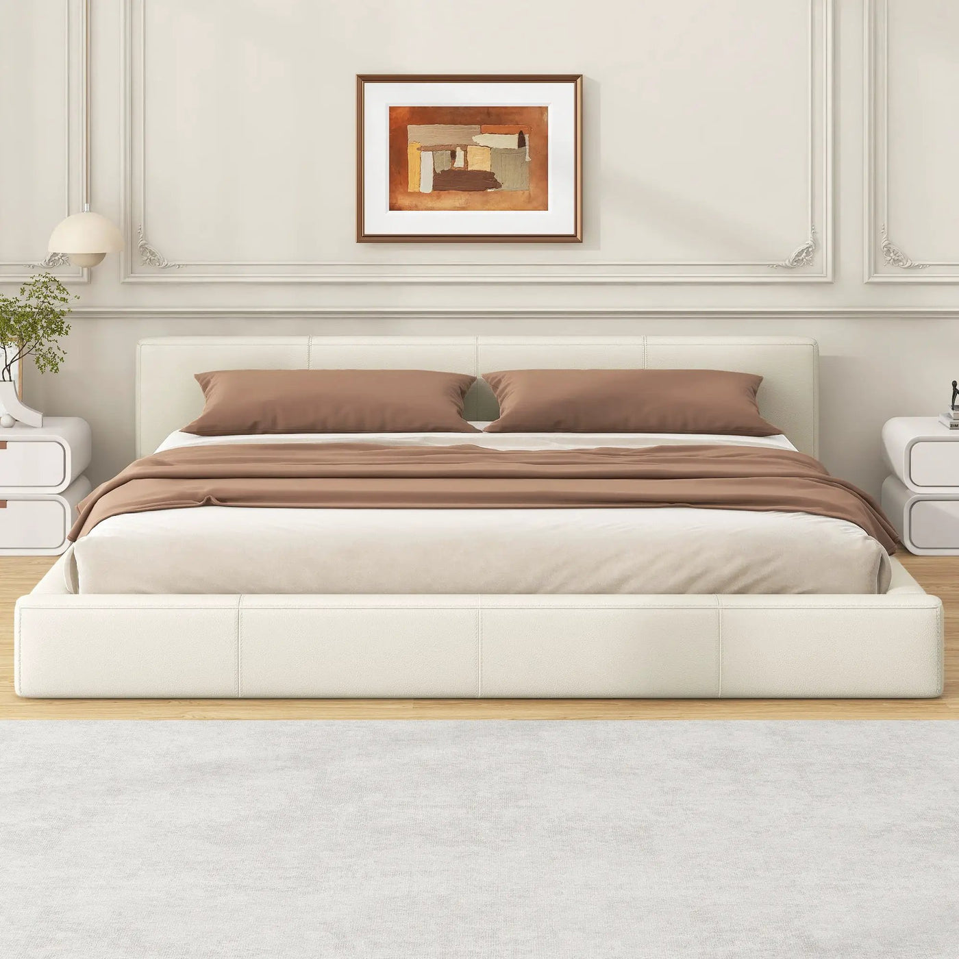 Stylish Upholstered Bed With Birch Wood Frame by HouseOfZazla