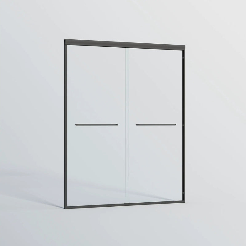 Double Sliding Shower Door, Semi-Frameless Bypass Bathroom Sliding Door With 1/4" (6 Mm) Tempered Glass For Walk-In Shower by HouseOfZazla