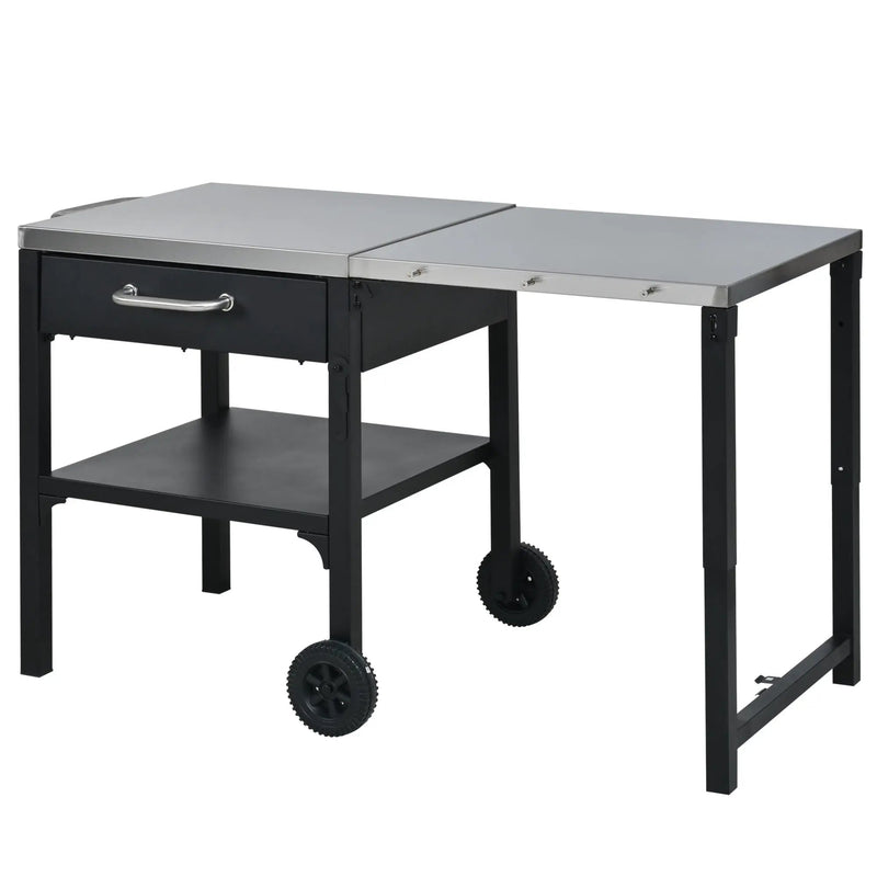 Foldable Outdoor Kitchen Cart With Storage For Patio by HouseOfZazla