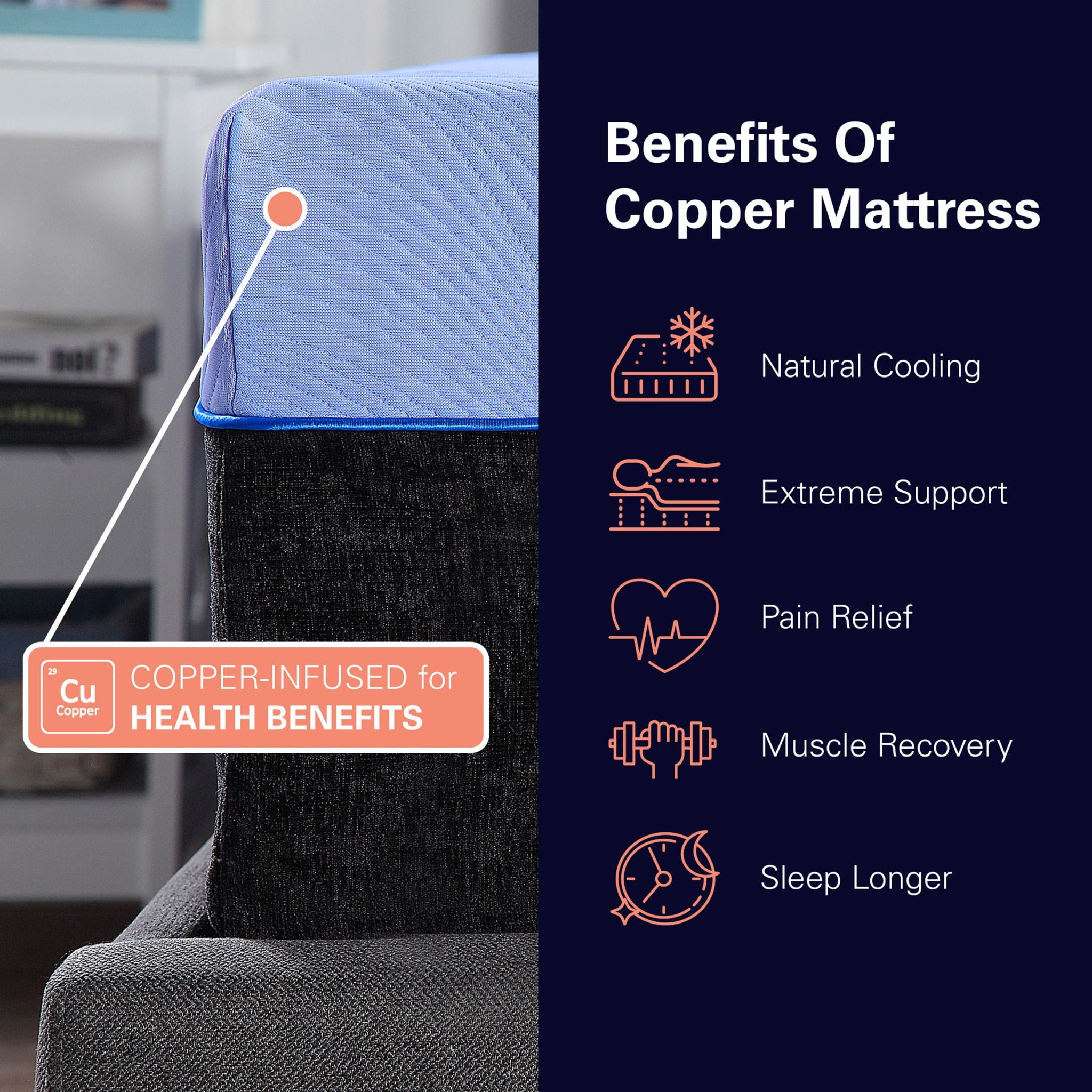 12" Refresh Hybrid Cooling GelCare Memory Foam And Coil Mattress by Unique Piece Furniture