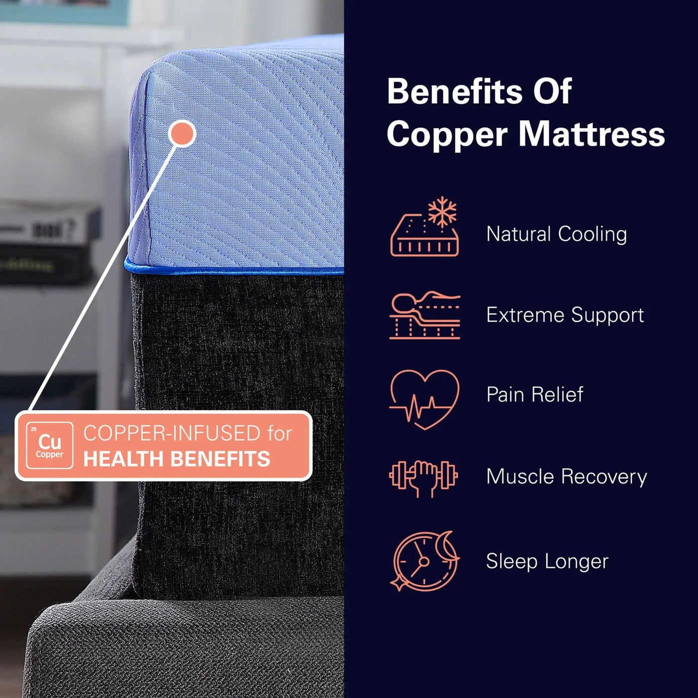 12" Refresh Hybrid Cooling GelCare Memory Foam And Coil Mattress by HouseOfZazla