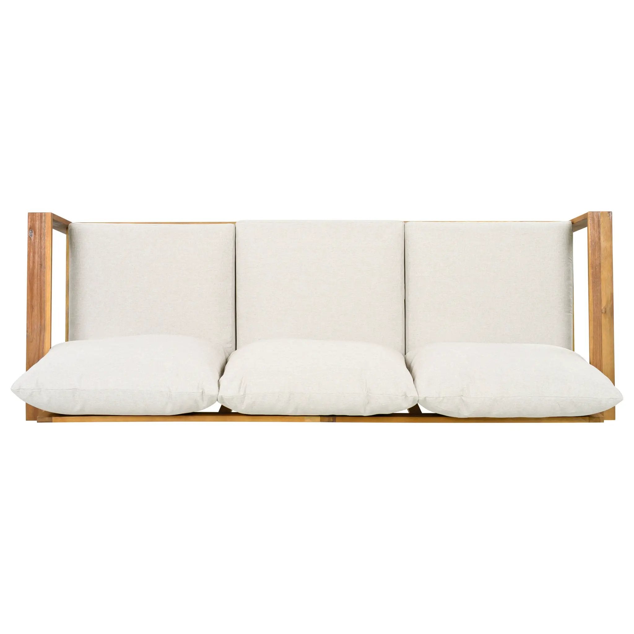 Outdoor 4pcs Acacia Sectional Patio Sofa Set by HouseOfZazla