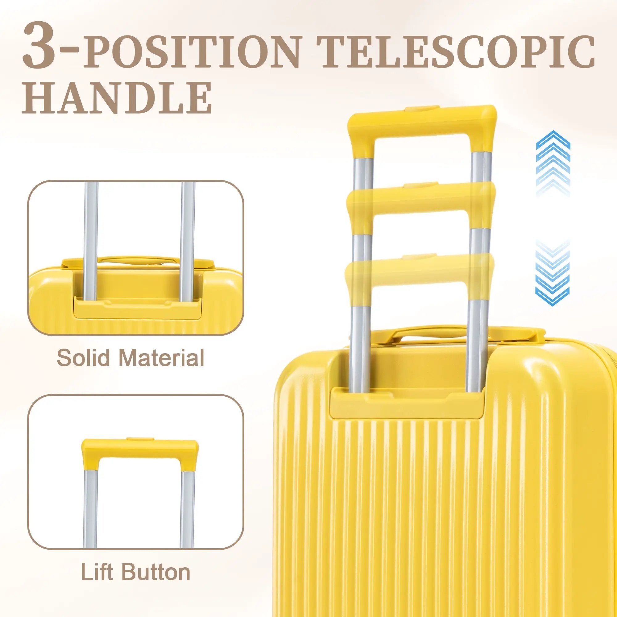 14'/20' 2-Piece ABS Spinner Wheel Luggage Set with Combination Lock by HouseOfZazla