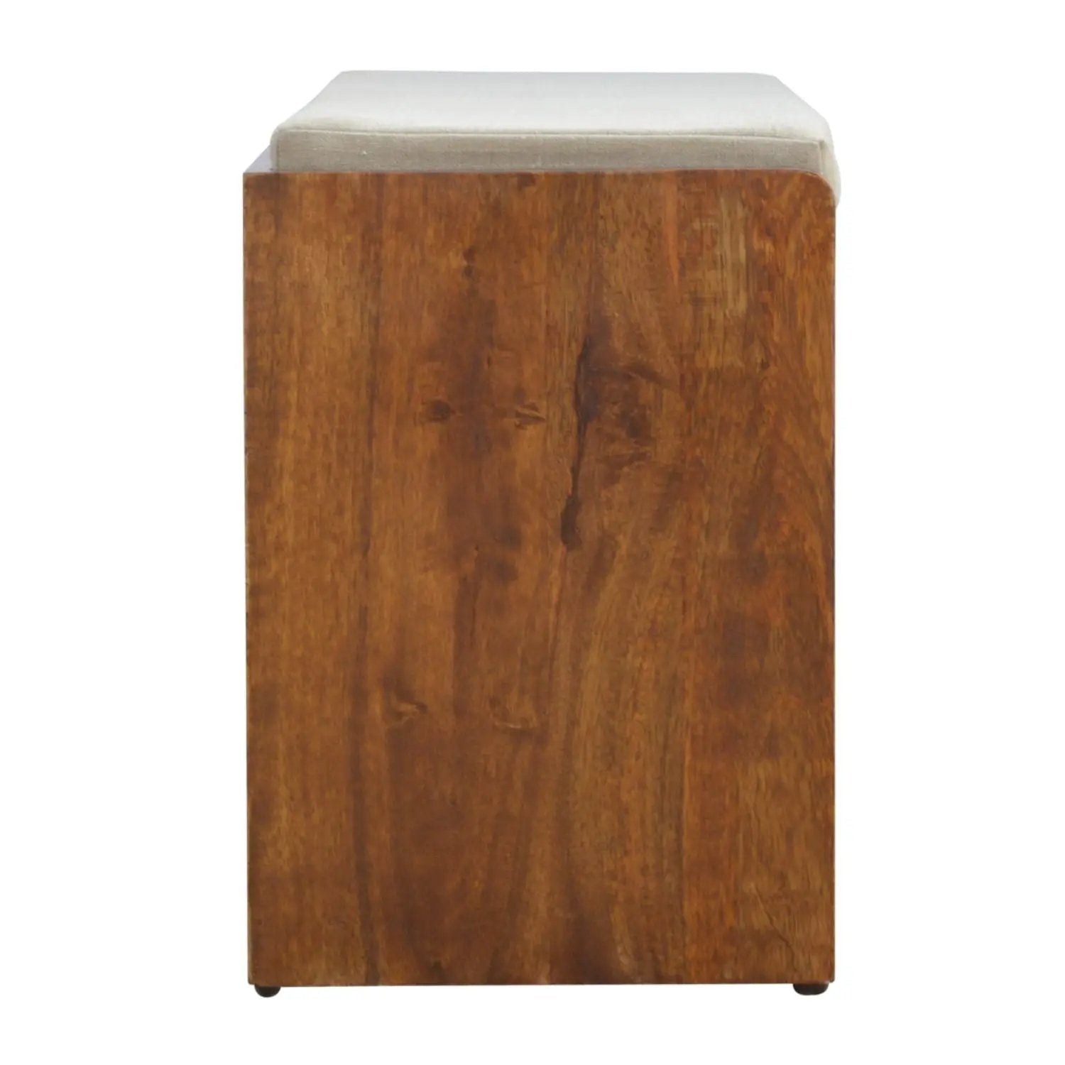 Pull Out Shoe Bench - Chestnut / Mud Linen by HouseOfZazla