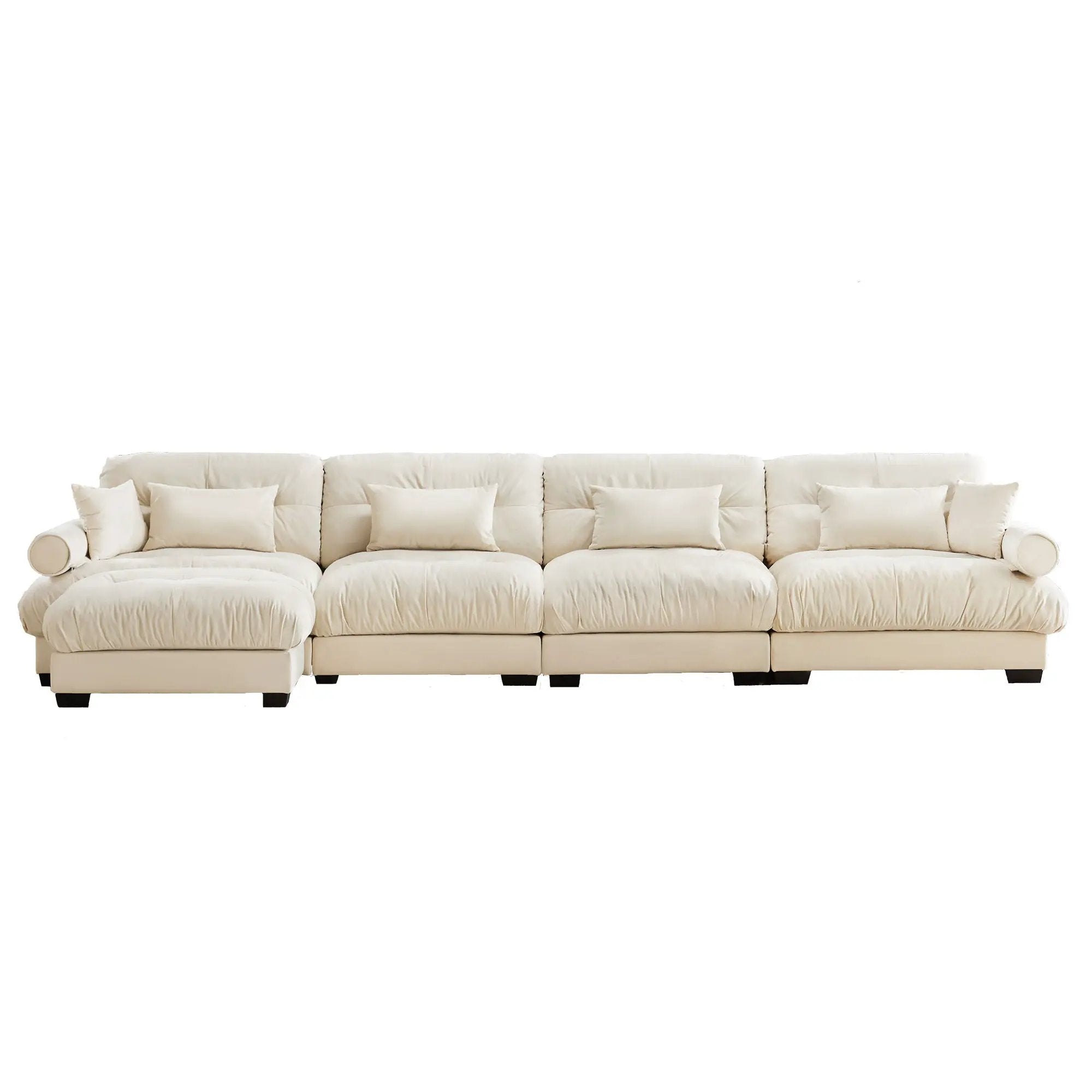 Super Comfort Oversized Modular Sectional Sofa With Movable Ottoman by Unique Piece Furniture