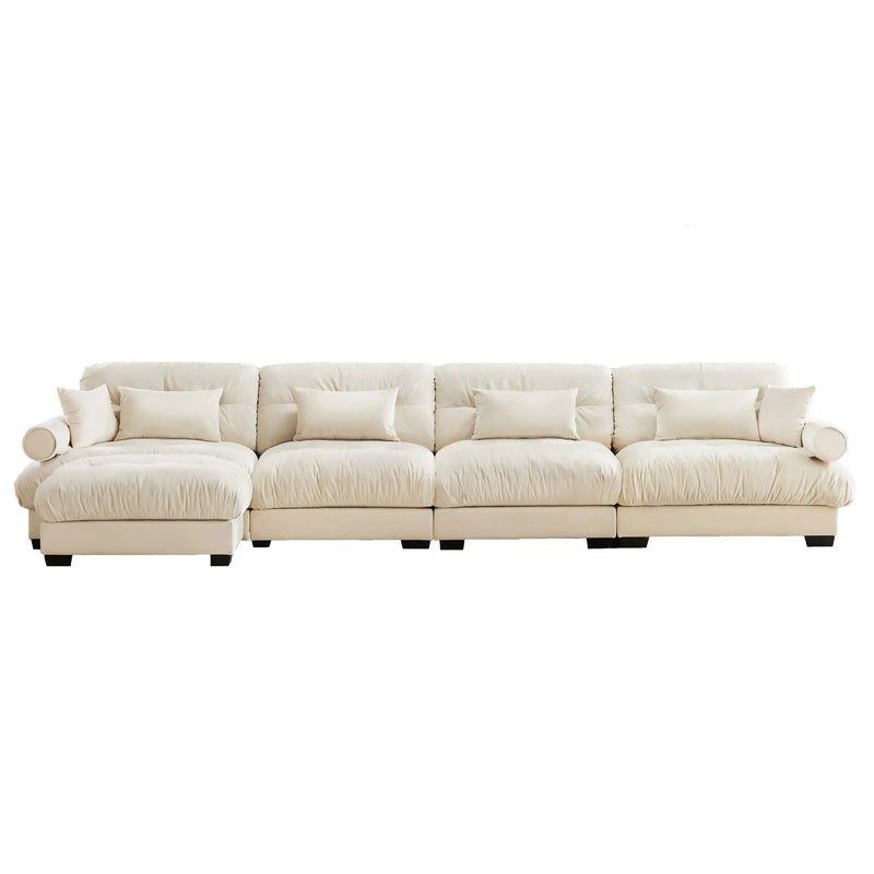 Super Comfort Oversized Modular Sectional Sofa With Movable Ottoman by Unique Piece Furniture