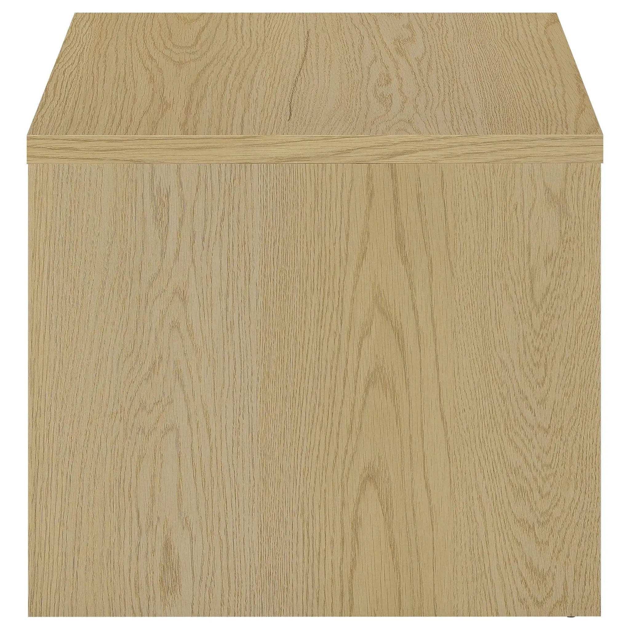 Canoga Engineered Wood Accent Side End Table Light Oak by Unique Piece Furniture