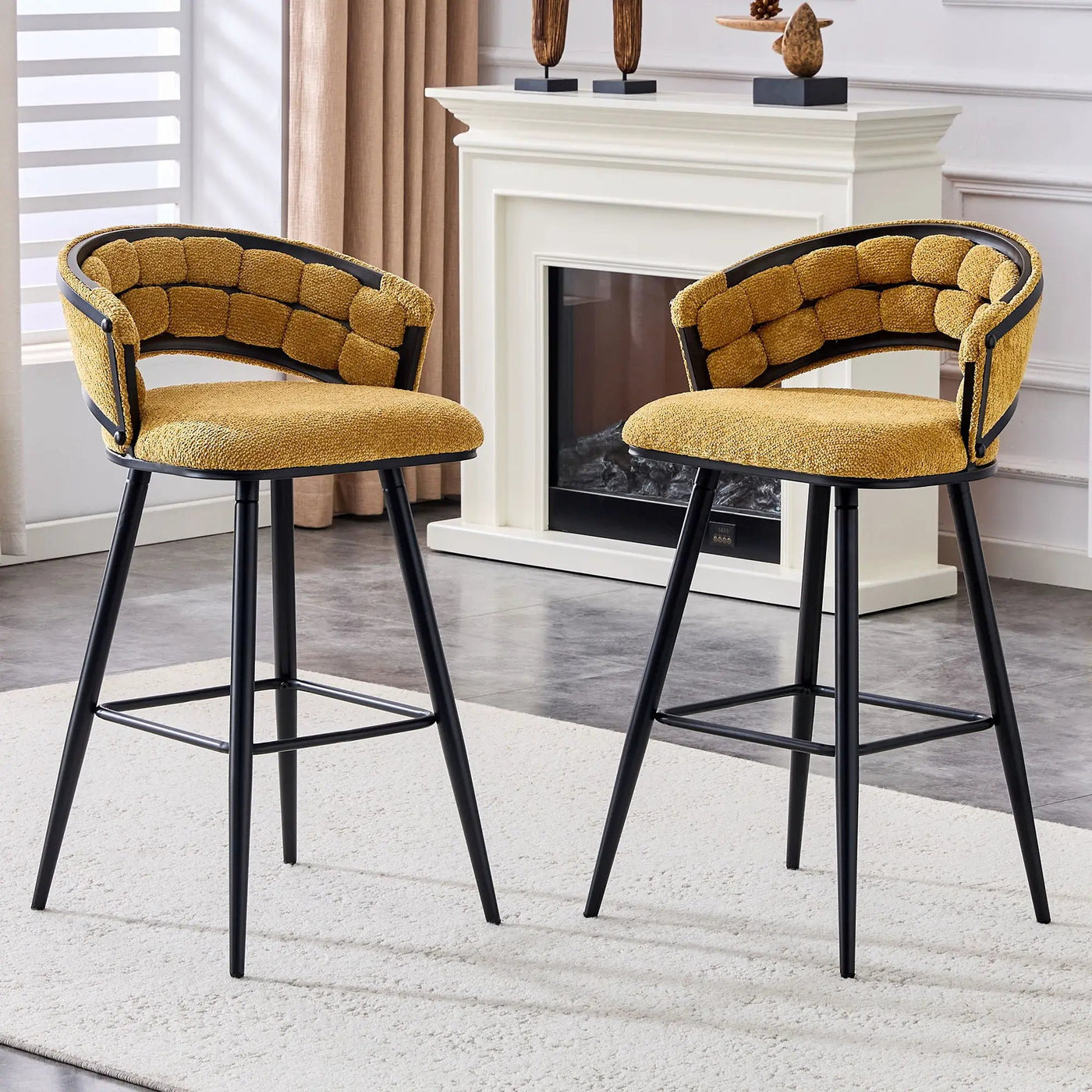 Bar Stools, Kitchen Island Counter Height Stools (Set of 2) by HouseOfZazla