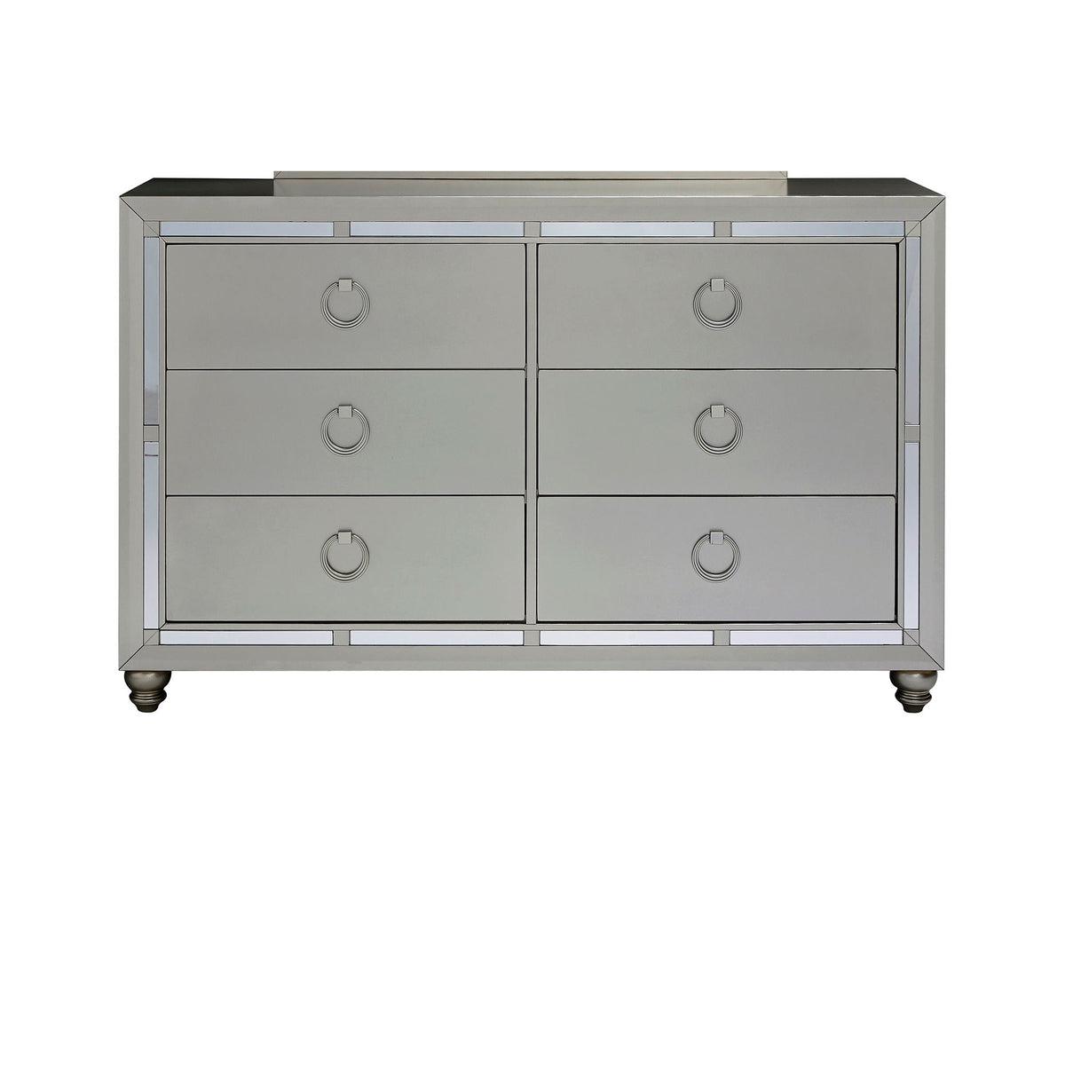 Gemstone Silver Dresser with Mirror Accents - Gemstone Silver, photo 4 of 6