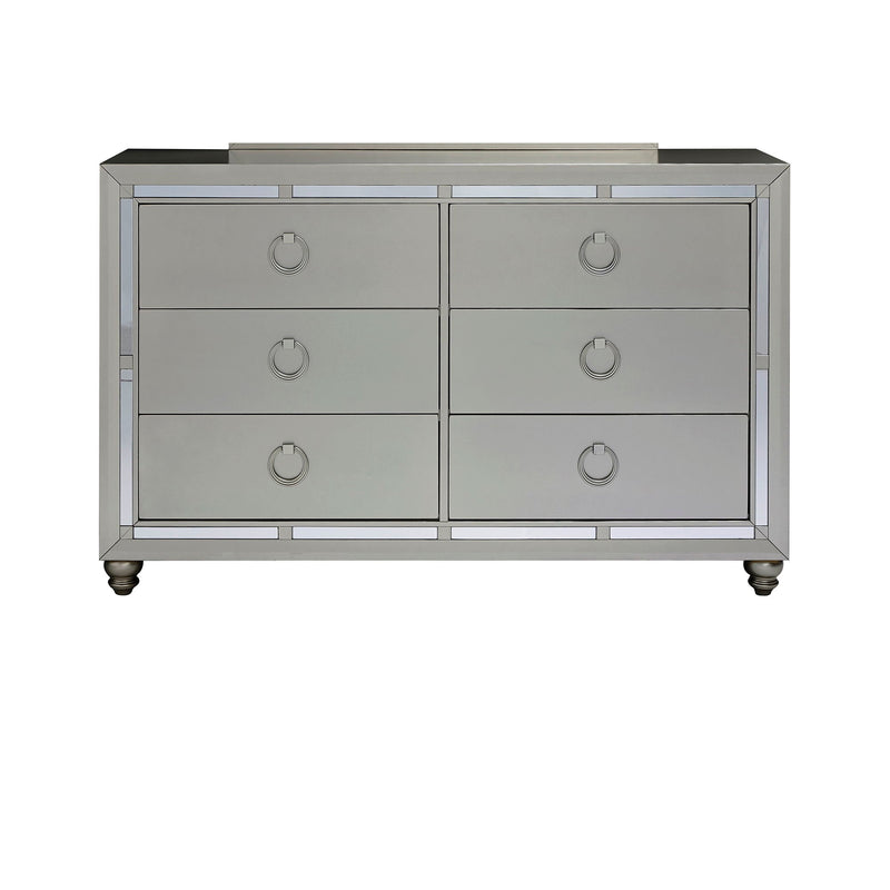 Gemstone Silver Dresser with Mirror Accents - Gemstone Silver, photo 4 of 6