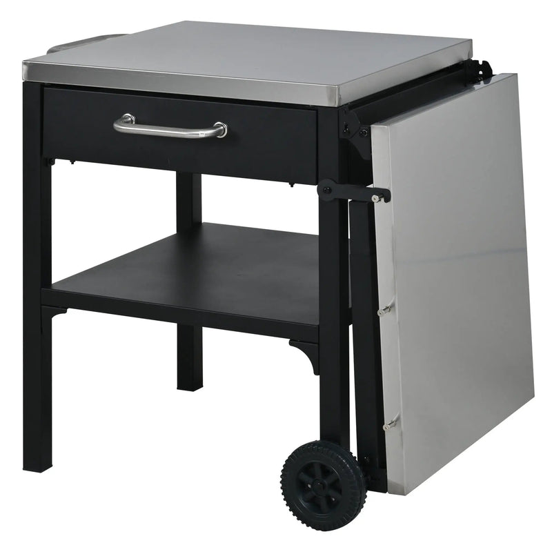Foldable Outdoor Kitchen Cart With Storage For Patio by HouseOfZazla
